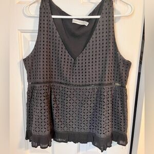 Paper Crane Eyelet Tank Top